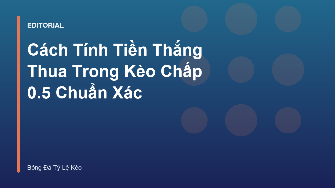 Minh họa cách tính tiền kèo chấp 0.5